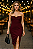 Vestido Tubinho Vinho com Detalhe - Imagem 1