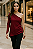 Blusa Ombro Único Vinho - Marrom - Imagem 2