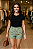 Shorts Verde com Cinto de Cordão - Imagem 1