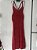 Vestido Longo Vermelho de Crochê - Imagem 3