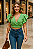 Cropped Verde com Mangas Bufantes - Imagem 1