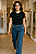 Calça Jeans wide leg Reta - Imagem 1
