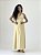 Vestido Longo Amarelo com Detalhes de Renda - Imagem 1
