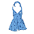 Vestido Azul com Estampa Floral - Imagem 2