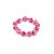 Pulseira  bolas de miçangas rosa - Imagem 2