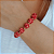 Pulseira  bolas de miçangas  vermelha - Imagem 1