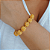 Pulseira  bolas de miçangas amarela - Imagem 1