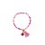 Pulseira flor de miçagas e tassel rosa - Imagem 1
