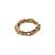 Pulseira 4 fios miçangas coloridas e dourado - Imagem 1