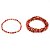 Pulseira miçangas  conjunto com 6 vermelha - Imagem 1