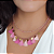 Colar duplo tassel e miçangas rosa e dourado - Imagem 1