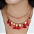 Colar duplo miçangas etassel vermelho - Imagem 1