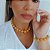 Conjunto colar + pulseira bola amarela Vestopazzo - Imagem 2