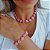 Conjunto colar + pulseira bola rosa Vestopazzo - Imagem 1