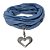Colar echarpe azul coração alumínio Vestopazzo - Imagem 4