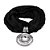 Colar echarpe preta circulo  alumínio Vestopazzo - Imagem 2