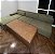SOFÁ MODULAR COM CHAISE EM SUEDE NA COR VERDE OLIVA – CREMME – 2,90M (C) - Imagem 7