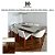 MESA DE JANTAR EM LACA BRANCA COM 2 BASES DE VIDRO CRISTAL – 2M (C) - Imagem 1
