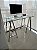 MESA ARTEFACTO COM BASE CAVALETE CROMADA E TAMPO VIDRO – 1,30M (C) - Imagem 7