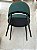 CADEIRAS DE JANTAR “TINA” EM TECIDO VERDE BASE PRETA – 8 CADEIRAS - Imagem 3