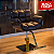 Poltrona Profissional Elegance Black em Madeira com  Base Quadrada - Imagem 1