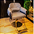 Poltrona Profissional Majesty  Gray Gold com Base Redonda - Imagem 2