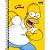 Caderno Espiral Capa Dura Universitário 1 Matéria Simpsons 80 Folhas - Imagem 1