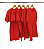 Camiseta Algodão Premium Feminina Vermelha - Imagem 4
