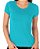 Camiseta Algodão Premium Feminina Azul Turquesa - Imagem 1