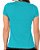 Camiseta Algodão Premium Feminina Azul Turquesa - Imagem 2