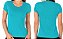 Camiseta Algodão Premium Feminina Azul Turquesa - Imagem 3