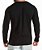 Camiseta Algodão Lisa Manga Longa Masculina Preta - Imagem 2