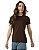 Camiseta Algodão Egípcio Feminina Marrom - Imagem 5