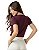 Camiseta Algodão Egípcio Feminina Bordô - Imagem 4