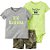 Conjunto 3 peças verde limão e cinza - CARTERS - Imagem 1