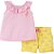 Conjunto 2 peças rosa e amarelo Flamingo Child of Mine made by CARTERS - Imagem 1