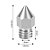 5x Bico MK8 Creality Series Aço Inoxidável 0.6mm 1.75mm - Imagem 2