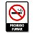 Placa de Sinalização PS 15x20 Proibido Fumar Color - Imagem 1