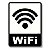 Placa de Sinalização PS 15x20 Wifi P & B - Imagem 1