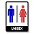 Placa de Banheiro PS 15x20 Unisex Color - Imagem 1