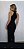 Vestido Longo Preto Com Recortes Na Cintura - Imagem 2