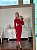 Vestido Midi Manga Longa Tricot Modal Vermelho - Imagem 2