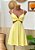 Vestido Curto Com Recortes Amarelo - Imagem 1