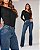 Calça Jeans Flare Com Elastano - Imagem 1