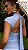 Vestido Longo Azul Drapeado na cintura Casamento De Dia - Imagem 2
