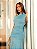 Vestido Longuete Maxi Modelador Para Convidada Casamento Azul - Imagem 3