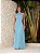 Vestido Longo Azul Gola Alta Costa Nua - Imagem 1