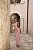 Vestido Longo Justo Nula Manga Rosa - Imagem 3