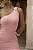 Vestido Longo Justo Nula Manga Rosa - Imagem 2
