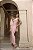 Vestido Longo Justo Nula Manga Rosa - Imagem 1